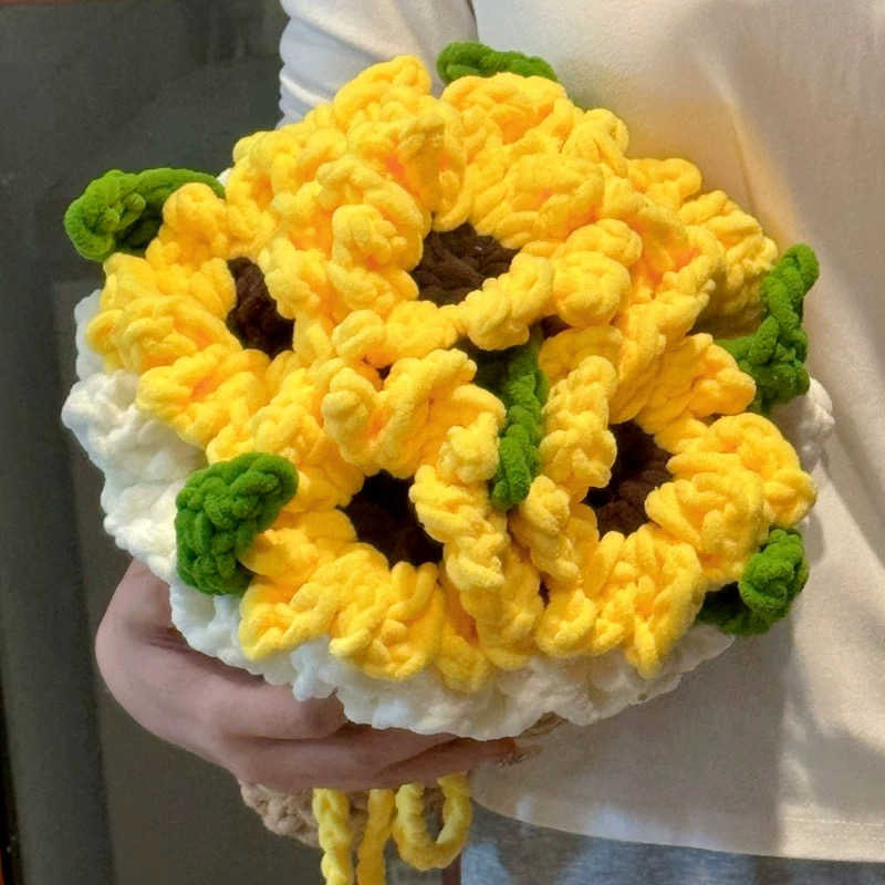 DIY sunflower bouquet Crochet material kit