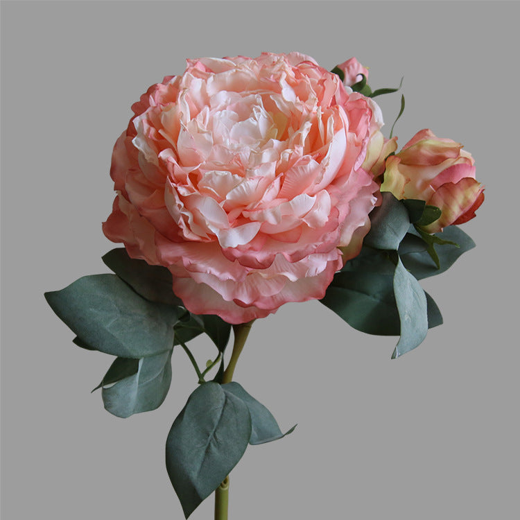 Burnt Edge Large Peony Artificial Flower Table Decoration Fake Flower