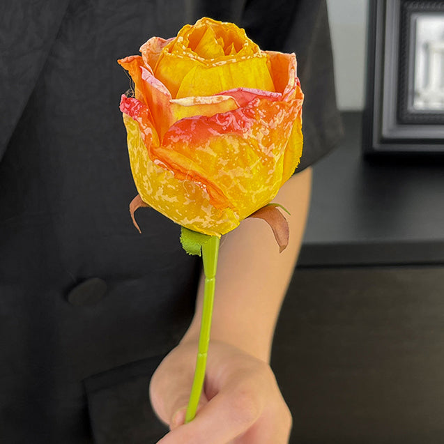 Imitation Dried Flower Baked Rose Artificial Flower Snow Rose