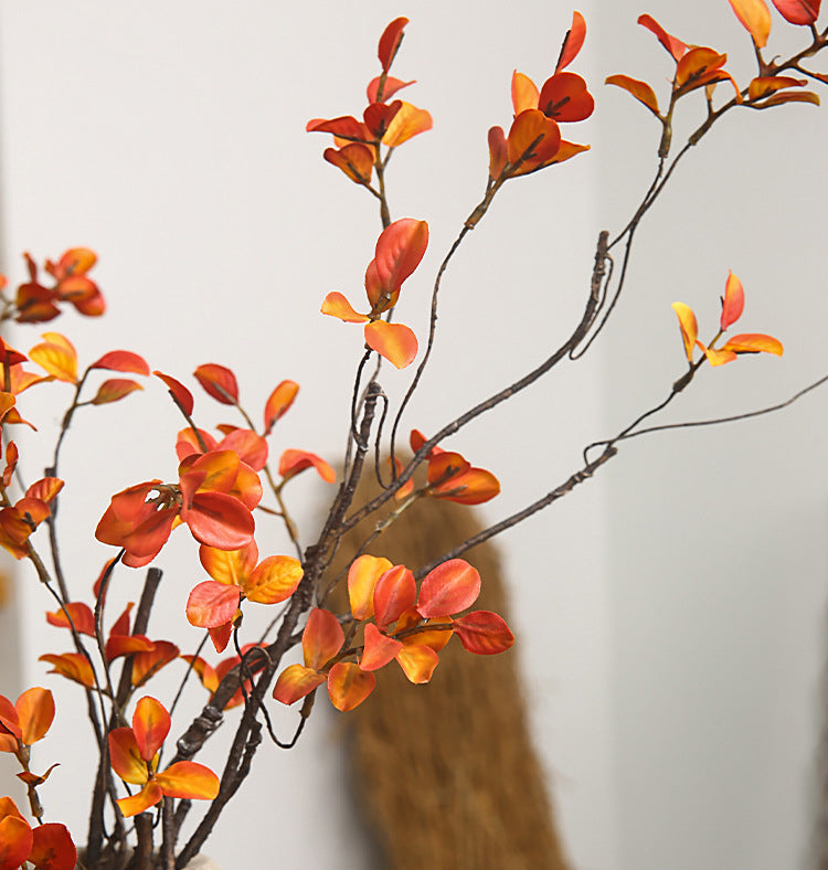 Red Maple Leaf  Artificial Flower  Autumn Artificial Maple Leaf  Artificial Green Plant