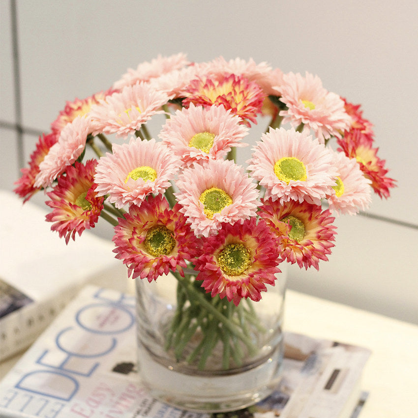 Artificial Flower Small Daisy Single Branch Multi-color Pastoral Flowers