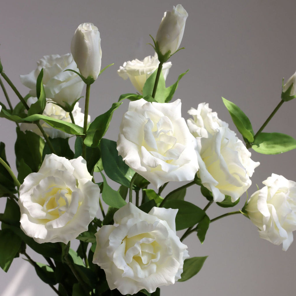 Light Luxury Simulation Single 3 Forks Moist Feeling Eustoma Fake Flowers