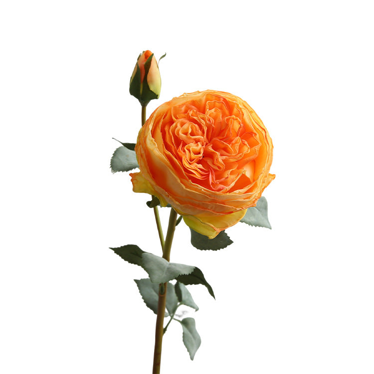 Two-Headed Austin Rose Artificial Flower Nordic Romantic Decoration