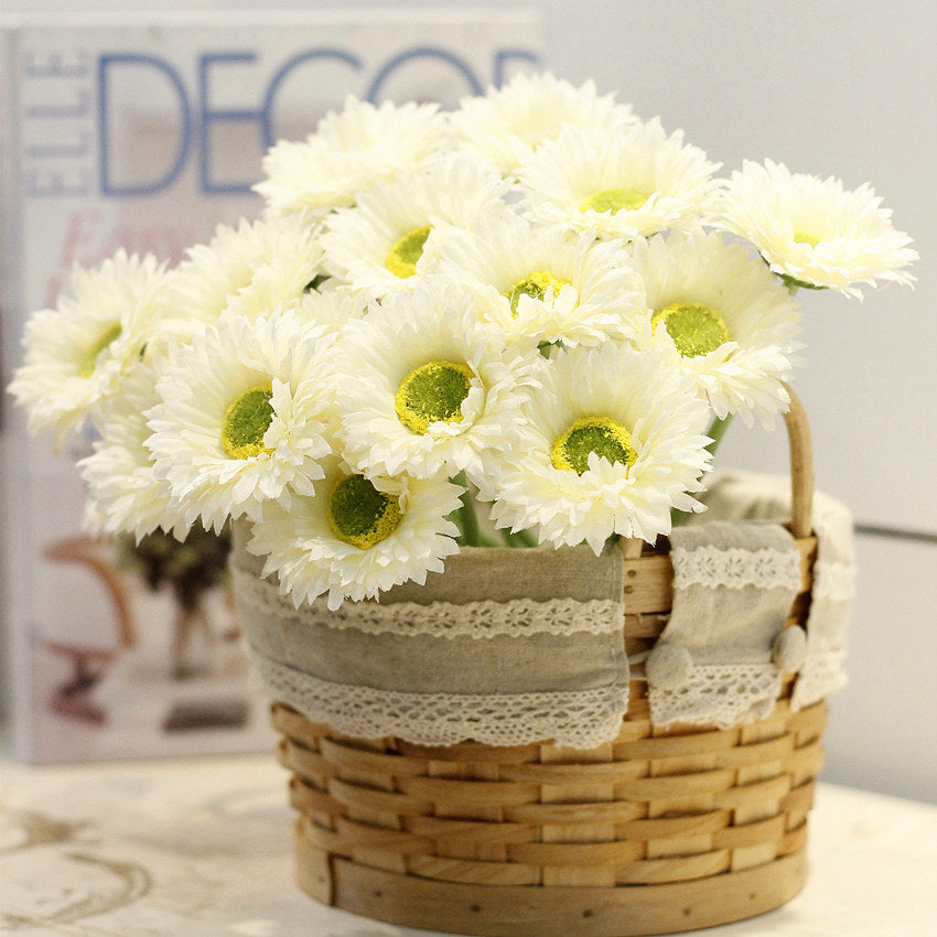 Artificial Flower Small Daisy Single Branch Multi-color Pastoral Flowers