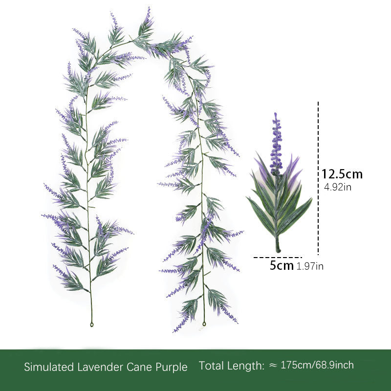 Christmas Artificial Lavender Vine 2pcs - 68.9inch