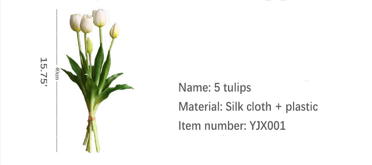 Moisturizing Five-Headed Tulip Bouquet Artificial Flower Decoration Home Decor