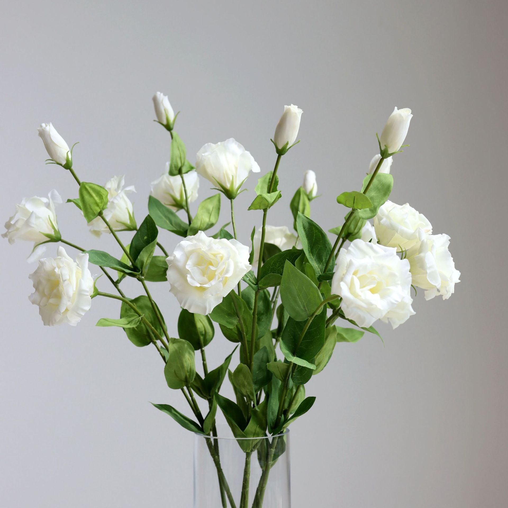 Light Luxury Simulation Single 3 Forks Moist Feeling Eustoma Fake Flowers