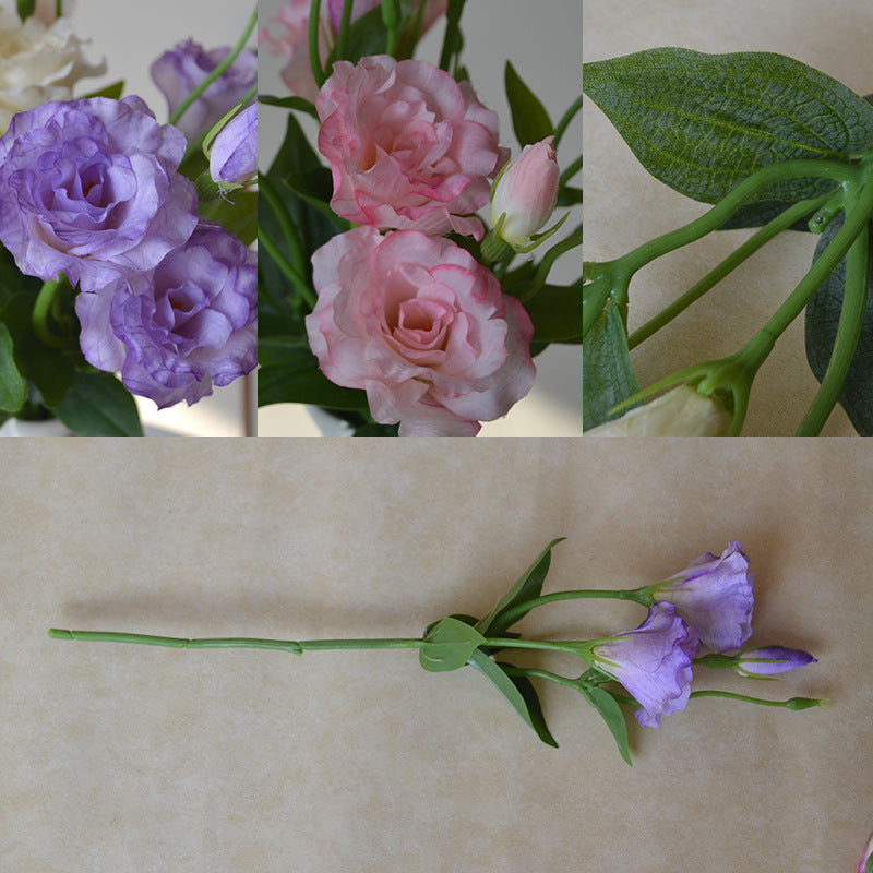 Artificial Flower 3-Headed Lisianthus Bouquet