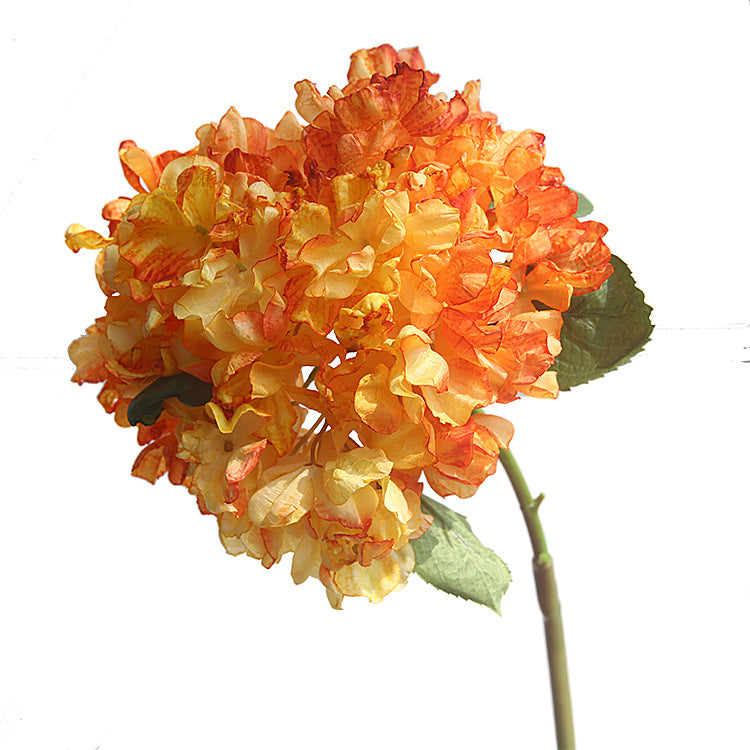 Vintage Single Branch Burnt Edge Hydrangea Artificial Flower