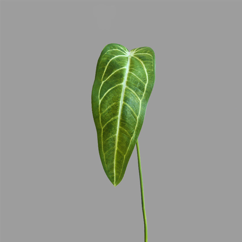 Artificial Green Plant Green Leaf Fire Lily Flower Candle Home Flower Arrangement