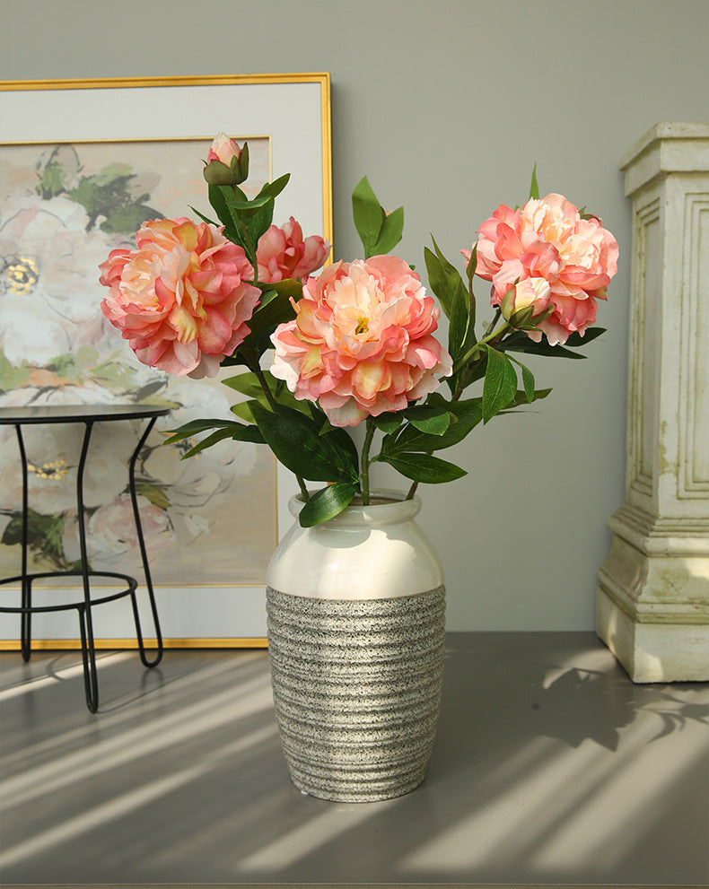 Artificial Flower Two-Headed Peony