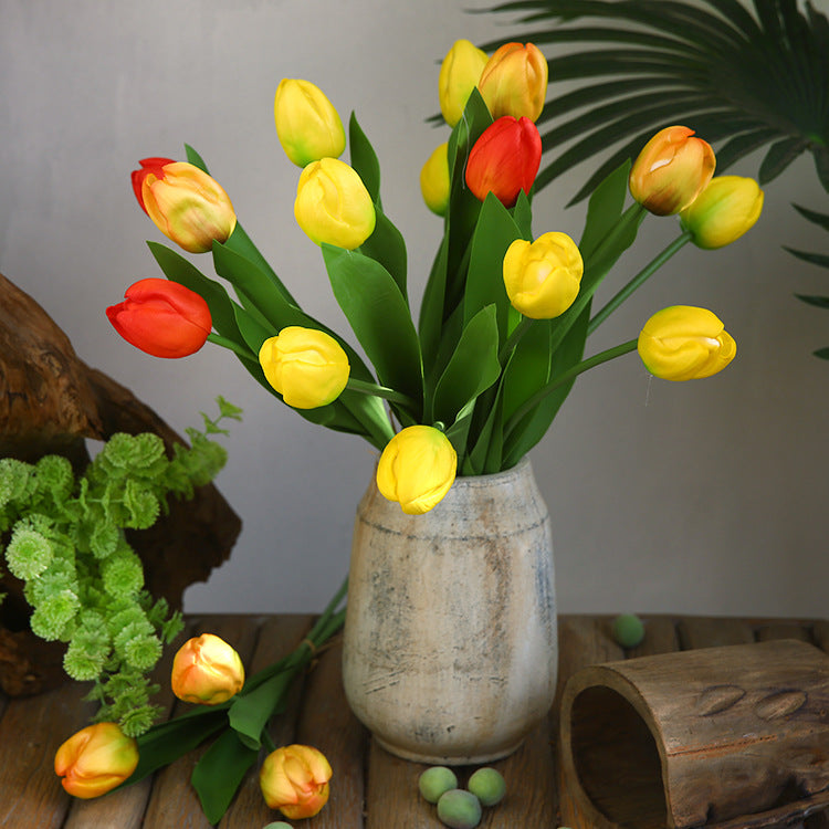 INS Tulip Artificial Flower Mall Dining Table Flower Coffee Table Decorative Flower Fake Flower Photo Prop