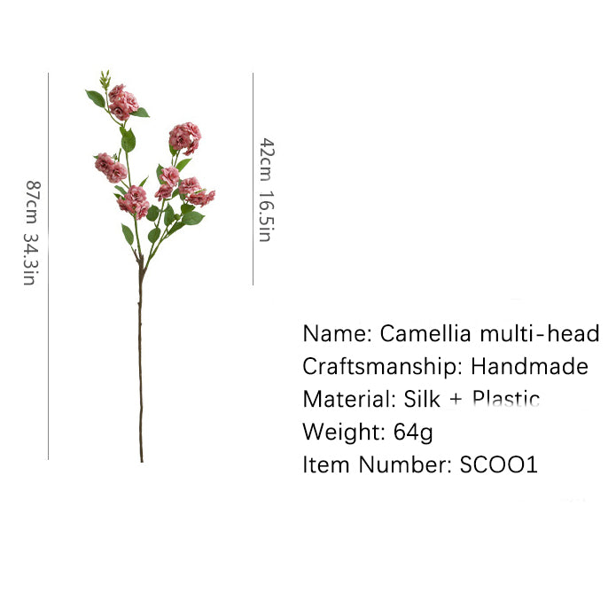 Multi-Head Camellia 12pcs - 34.3in