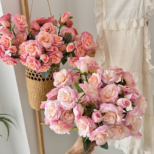 12 Heads Aisha Rose Artificial Flowers Rose Flowers Fake Flowers