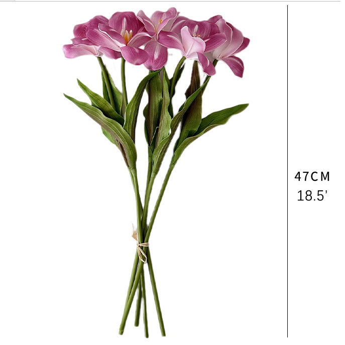 High-Quality PU Feel Brownie Tulip