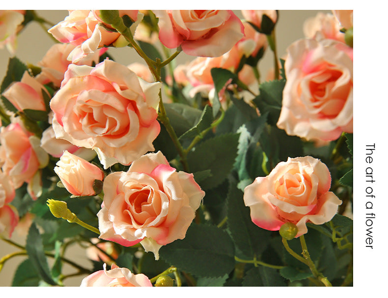Artificial Rose Flower Arrangement Bouquet Bubble Rose