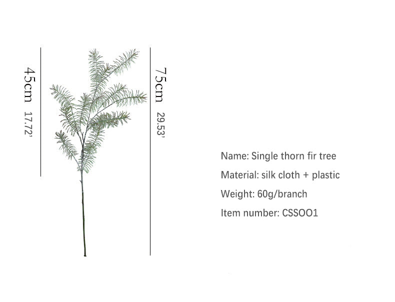Artificial Flower Single Branch Thujus Arborvitae Artificial Green Plant Artificial Leaves