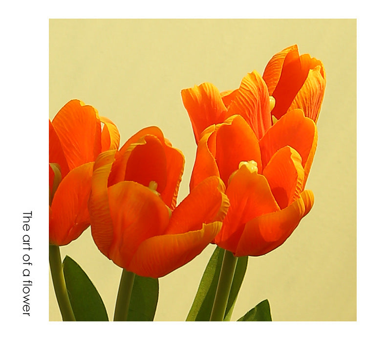 Artificial Flower Single Stem Realistic Tulip Home Decor  Artificial Flower Arrangement