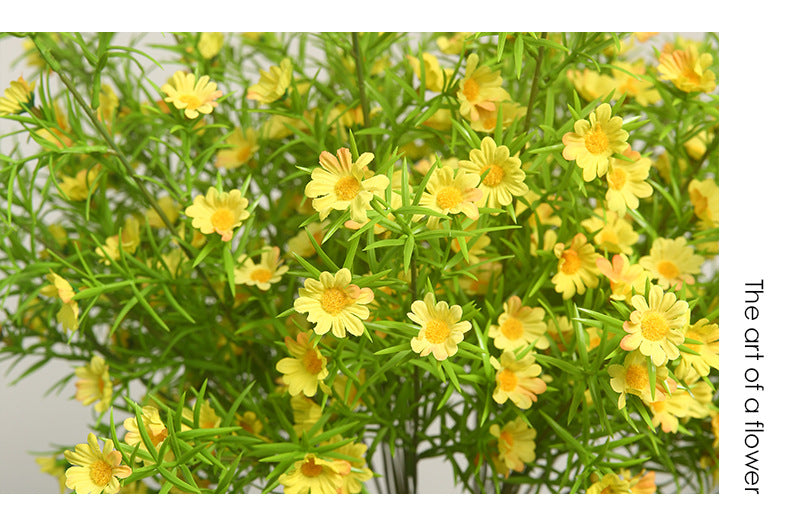 Artificial Flowers Fake Flowers Ins Style Decoration  Three-Pronged Chamomile