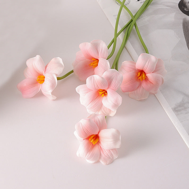 PU Leafless Open Tulip Artificial Flower