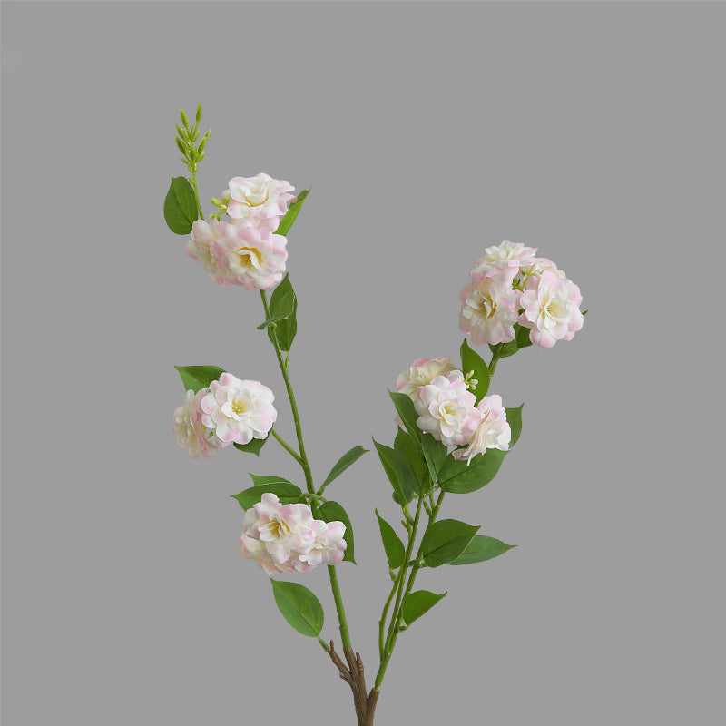 Artificial Flower Multi-Head Camellia Garden  Artificial Silk Flower Ornament Living Room Soft Decoration Ornament
