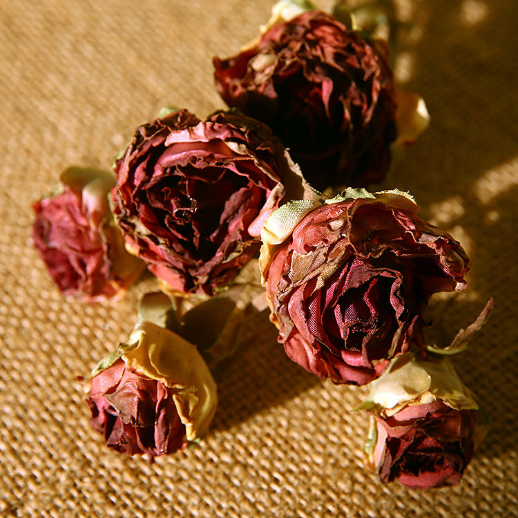 Six-Headed Burnt Edge Small Rose 12pcs - 20.8in