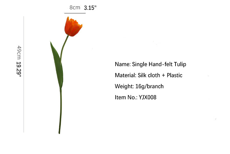 Artificial Flower Single Stem Realistic Tulip Home Decor  Artificial Flower Arrangement