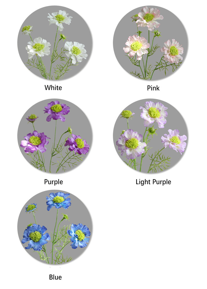 Artificial Flowers Fake Flowers Flocked Blue Potted Flowers