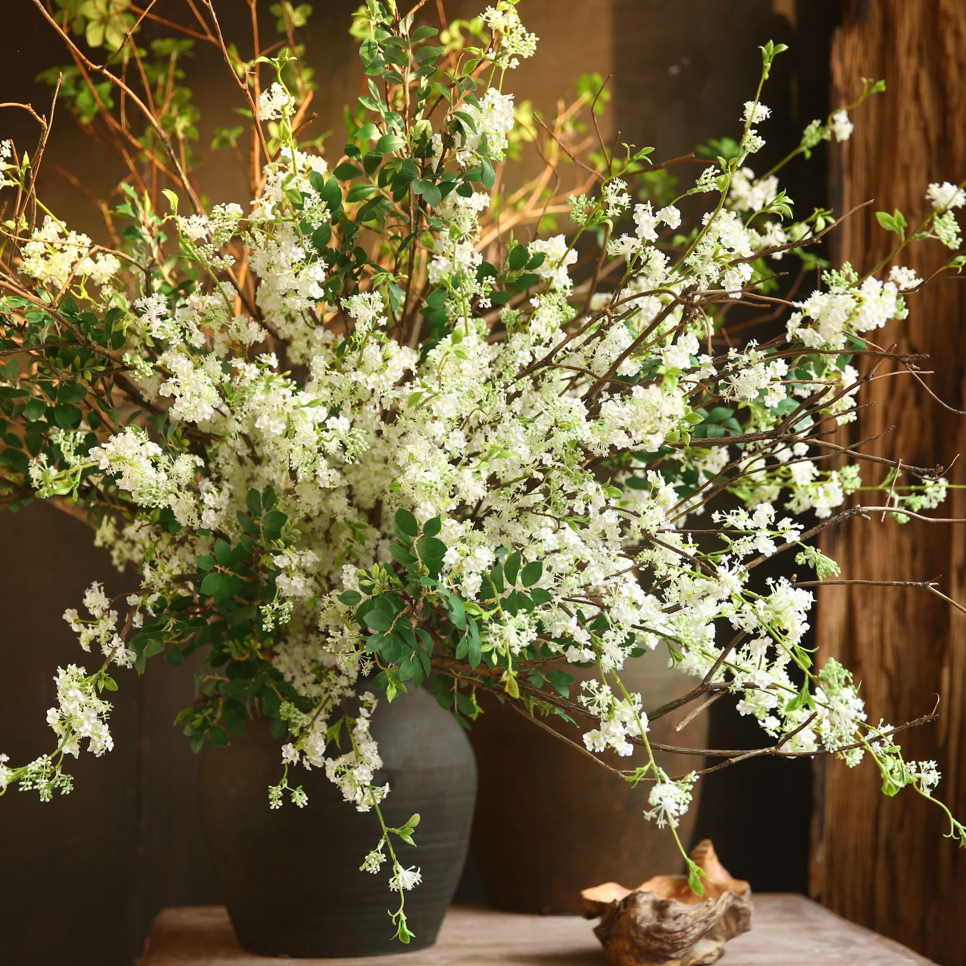 Fake Flower Snow Willow American Country Style Plastic Artificial Flower Arrangement