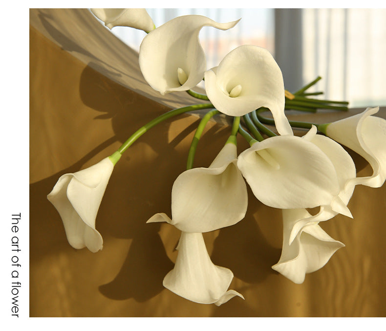 Artificial Flower Single Branch Calla Lily Realistic Fake Flower