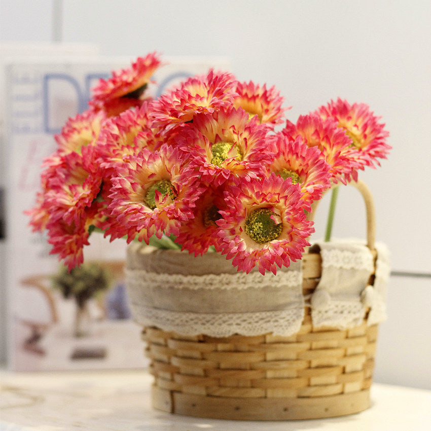 Artificial Flower Small Daisy Single Branch Multi-color Pastoral Flowers