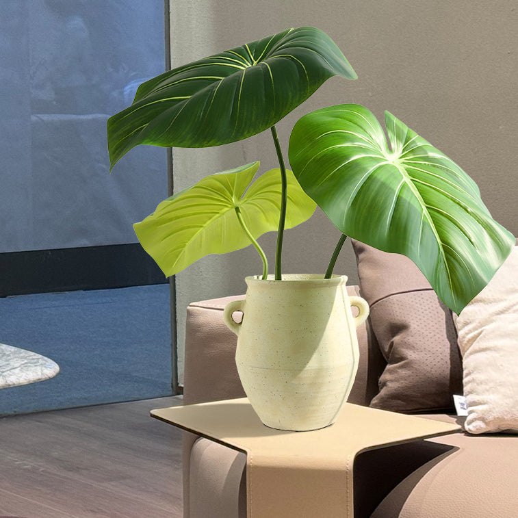 Artificial Green Plant Leaves Philodendron 6pcs - 29.5in