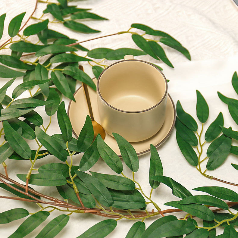 Christmas Decoration Artificial Willow Leaf Vine 2pcs - 65in