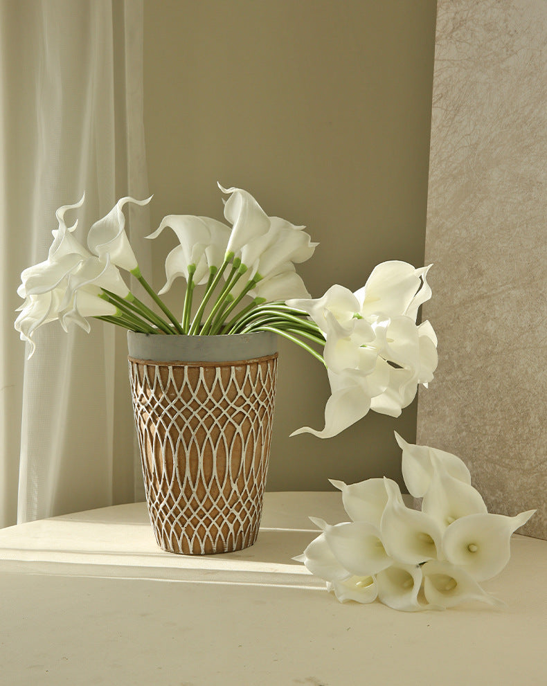 Artificial Flower Single Branch Calla Lily Realistic Fake Flower