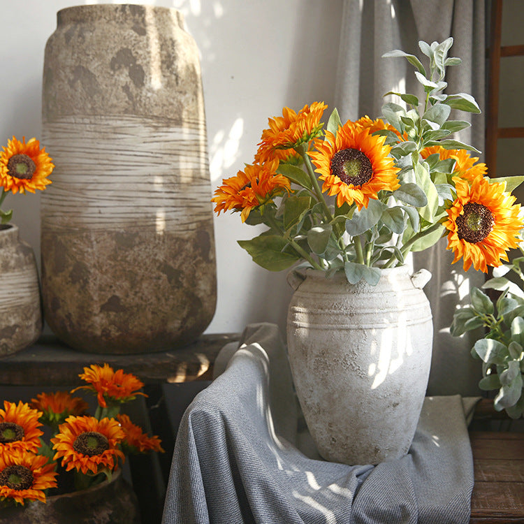 Single Head Sunflower Artificial Flower Dried Flower Living Room Decoration Sunflower