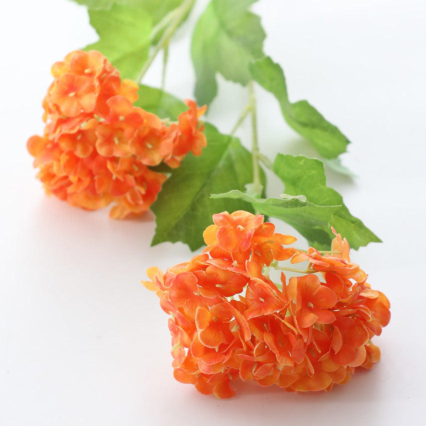 Artificial Flowers 3D Film Hydrangea 2-Head Snowball Flower