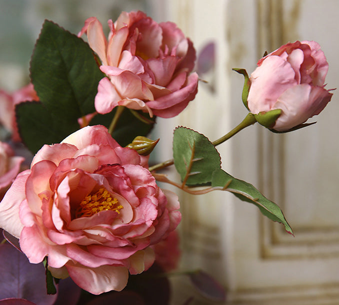 Vintage Autumn Peony Artificial Flower Home Decor Flower Arrangement