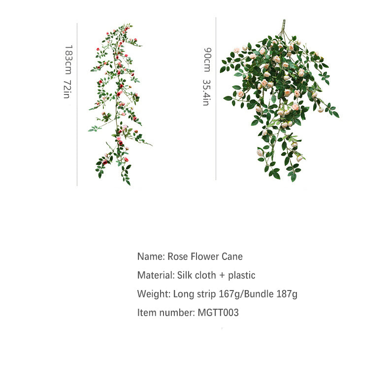 Rose Vans flower cane 6pcs - 72in , 35.4in