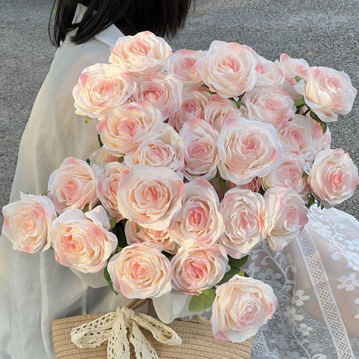 INS Fake Rose Flower Simulation Bouquet DIY Gift Flower Arrangement