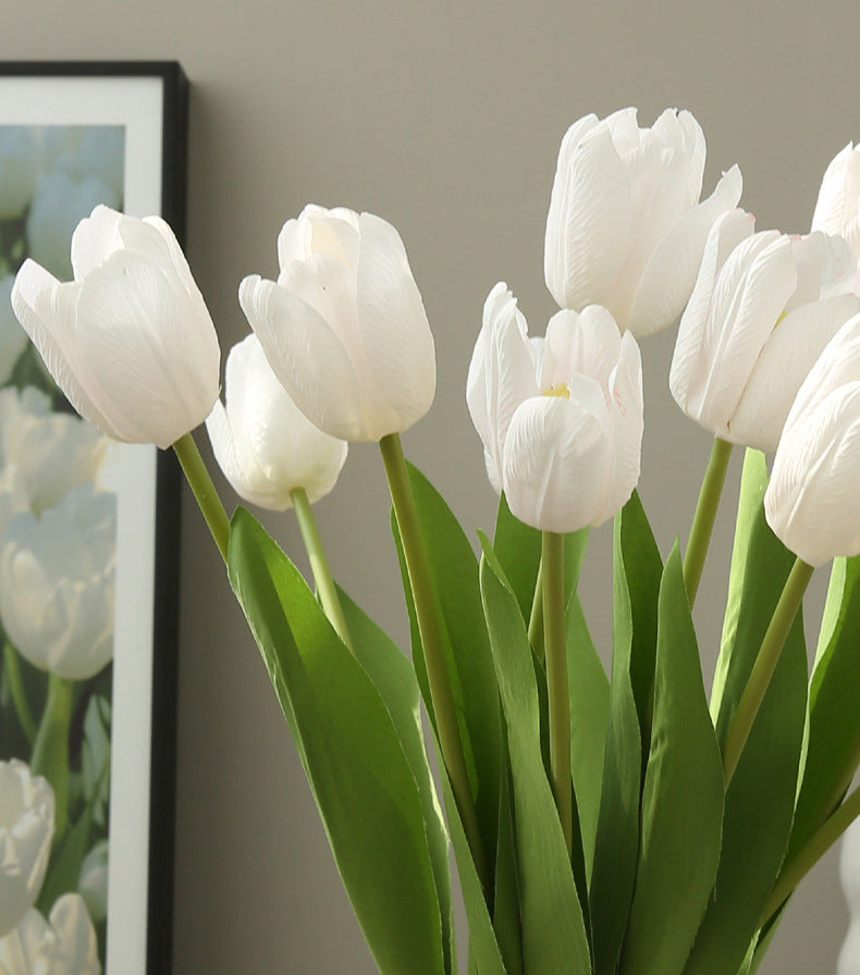 Artificial Flower Single Stem Realistic Tulip Home Decor  Artificial Flower Arrangement