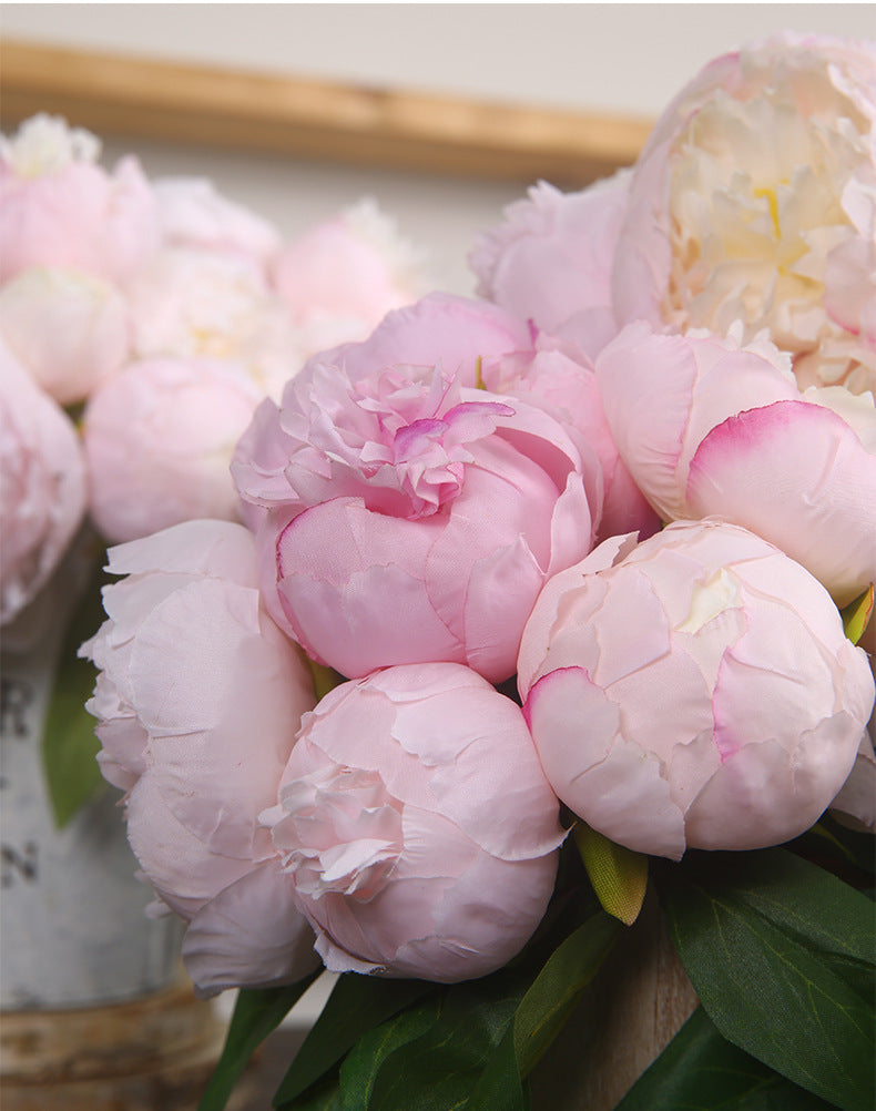 ins High-End Artificial Flowers Fake Flowers Six-Headed Peony Bouquet
