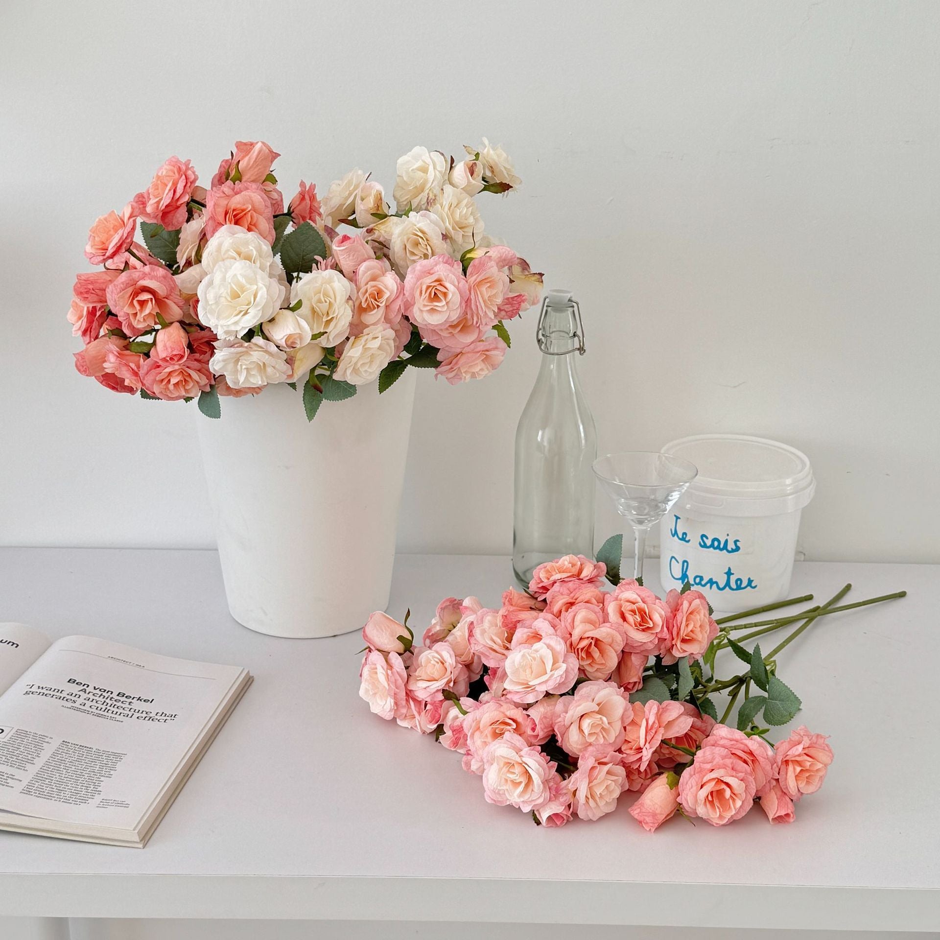 12 Heads Aisha Rose Artificial Flowers Rose Flowers Fake Flowers