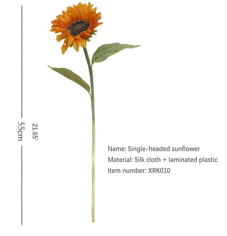 Single Head Sunflower Artificial Flower Dried Flower Living Room Decoration Sunflower