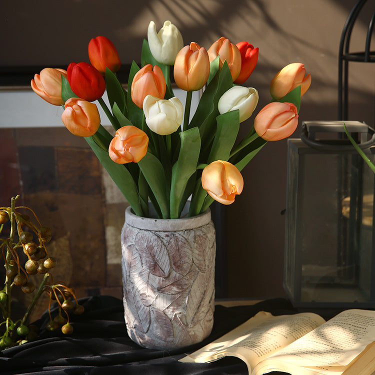 INS Tulip Artificial Flower Mall Dining Table Flower Coffee Table Decorative Flower Fake Flower Photo Prop