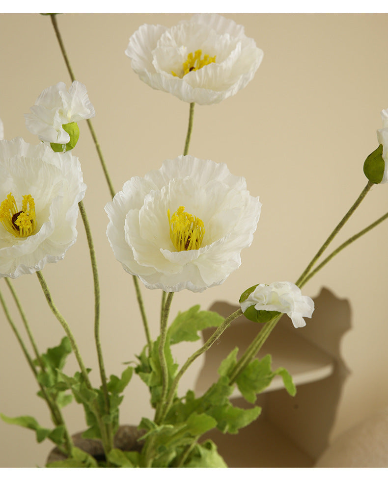 Two-Headed Poppy Artificial Flower Wedding Decoration Poppy Flower
