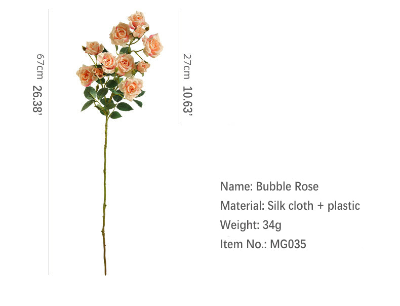 Artificial Rose Flower Arrangement Bouquet Bubble Rose