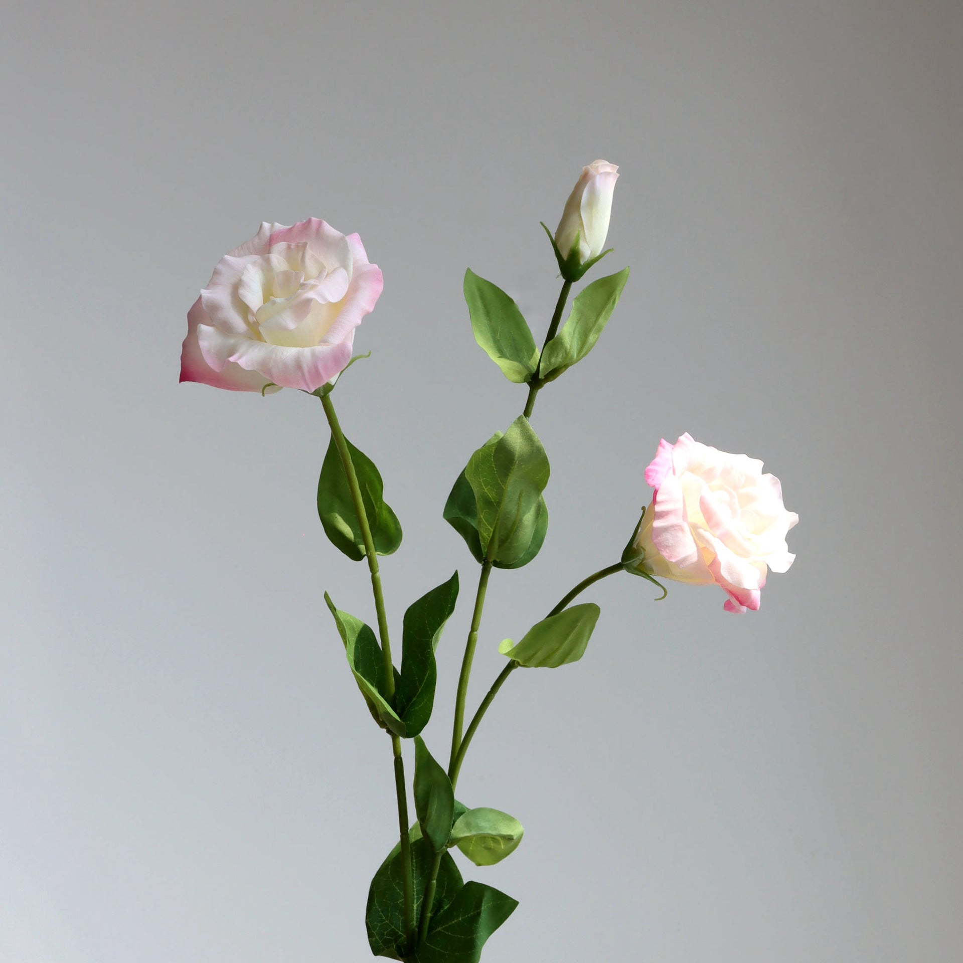 Light Luxury Simulation Single 3 Forks Moist Feeling Eustoma Fake Flowers