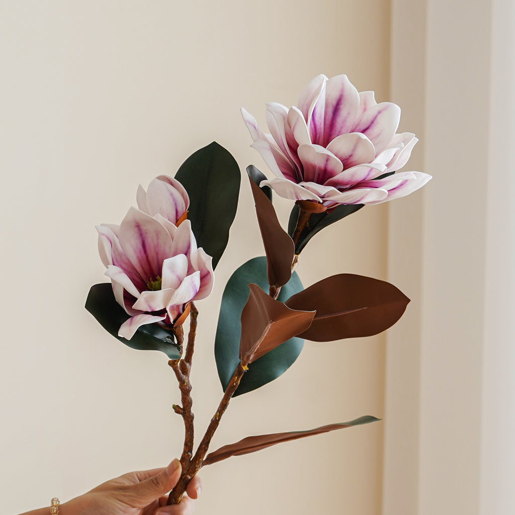 Magnolia with curled leaves 2pcs - 30inch