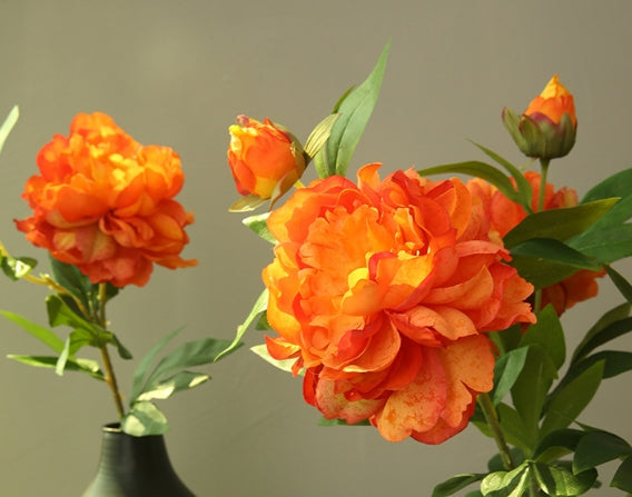 Artificial Flower Two-Headed Peony