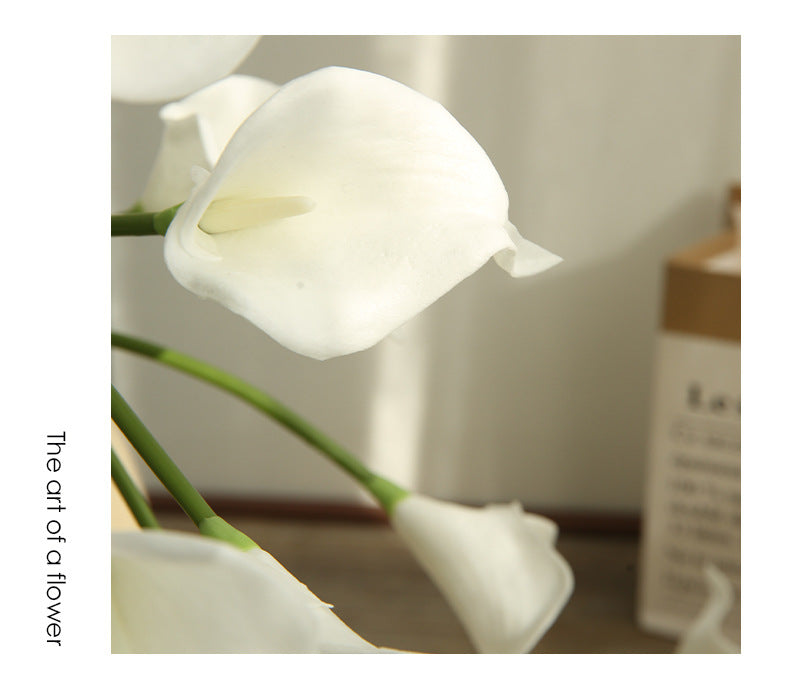 Artificial Flower Single Branch Calla Lily Realistic Fake Flower